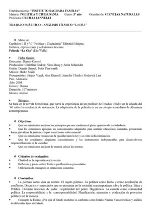 Análisis Filmico La Ola