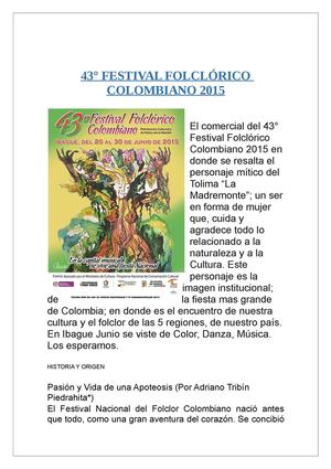 Festival folclórico colombiano.