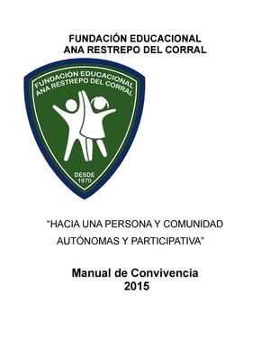 Manual De Convivencia Fearc 2015