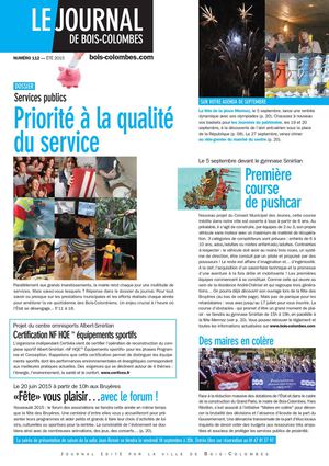 Journal de Bois-Colombes JBC n°112 - ÉTÉ 2015