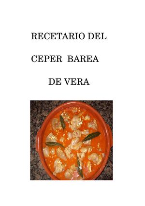 Recetas del CEPER BAREA DE VERA