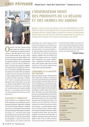 Le Chef - Romain Garcia, chef pâtissier à l'hôtel-restaurant Yoann Conte