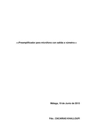 Documentacion Preamplificador Con Vumetro