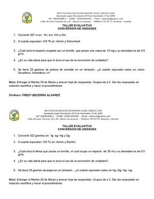 (549980454) Taller Evaluativo Conversión De Unidades
