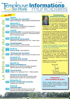 Informations municipales de Templeuve - N°7-2015