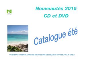Nouveautés Cd Dvd éTé 2015