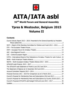 AITA/IATA asbl Vol II Forum Book 2015 English