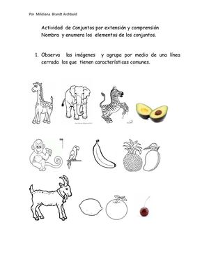 Actividad De Conjuntos Primer Grado