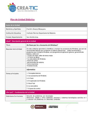 Plantilla Unidad Didactica Individual