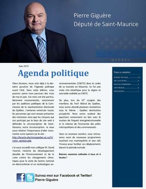 Agenda Politique Juin 2015