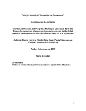 LA INFLUENCIA DEL PROGRAMA MUNICIPAL EDUCATIVO DEL CICLO BÁSICO ACELERADO DEL COLEGIO SEBASTIÁN DE BENALCÁZAR EN EL PROCESO DE CONSTRUCCIÓN DE LA IDENTIDAD PERSONAL Y COMPETENCIAS EMOCIONALES SOCIALES EN SUS EGRESADOS