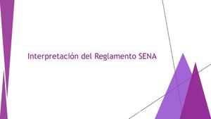 Interpretación Del Reglamento Sena