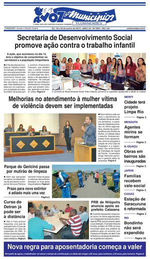 Voz dos Municípios, 19 a 25 de junho de 2015 – Nº 3087