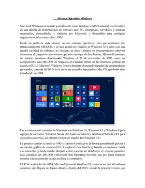 Sistema Operativo Windows