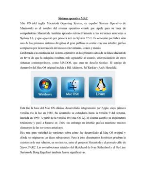 Sistema Operativo Mac