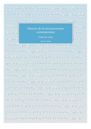 Histoire De La Microeconomie Contemporaine Version Finale
