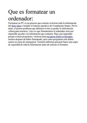Que Es Formatear