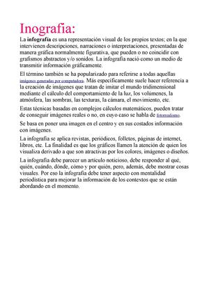 Que Es Inografia