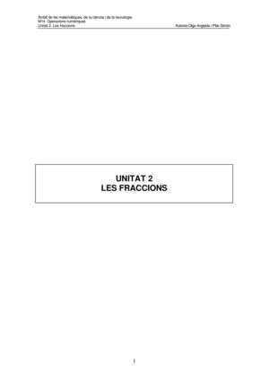 Tema 1: FRACCIONS
