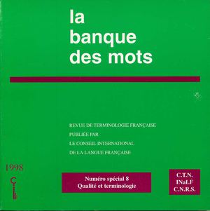 8-La banque des mots n° spécial – 1998