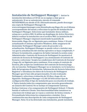 Instalación De Net Support Manager