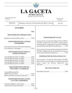 Gaceta 241 Dic 2005