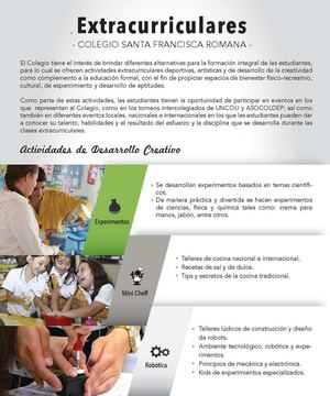 Extracurriculares Colegio Santa Francisca Romana