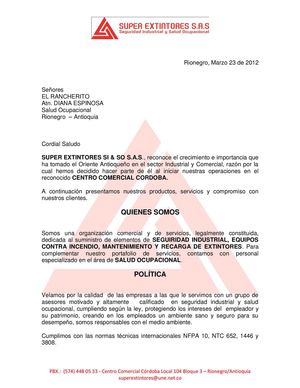 Portafolio De Servicios Super Extintores