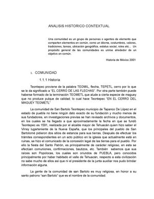 Analisis Historico Contextual