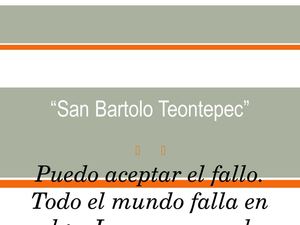 Presentación San Bartolo Teontepec