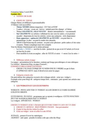 Formation Site Internet Julien Mars