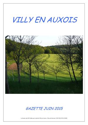 Gazette Juin 2015 Villy-en-Auxois