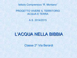 L'acqua Nella Bibbia