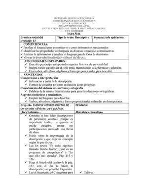 Planeaciones de 5°A