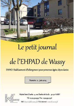 Centre Hospitalier De Wassy -Le Petit Journal De L'EHPAD - Juin 2014