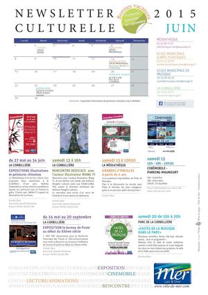 2015 06 Newsletter culturelle Juin