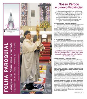 Folha Paroquial da Santíssima Trindade, Flamengo - RJ