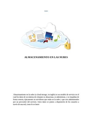 Almacenamiento En Las Nubes