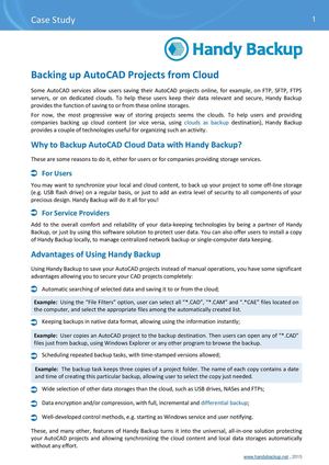 Backing Up Autocad Projects From Cloud