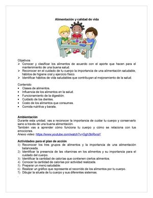 Alimentación Y Calidad De Vida Ok