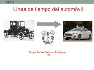 Linea Del Tiempo Del Automovil