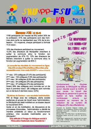VA #82.1 juillet 2015 Mvt Géographique