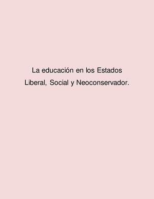 Estado liberal, benefactor y postsocial