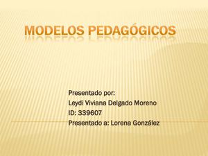 Modelos Pedagógicos