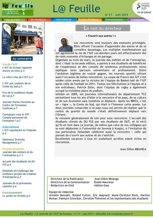 L@ Feuille IUT de Sceaux N°17 Juin 2015