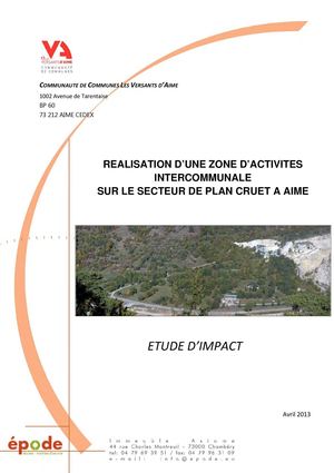 Etude Impact Plan Cruet