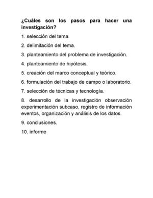 Cuáles Son Los Pasos Para Hacer Una Investigación