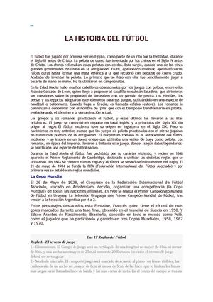 La Historia Del Fútbol