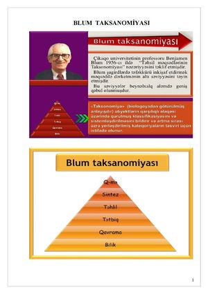 Blum Taksanomi̇yasi