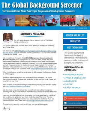 Global Background Screener June 2015